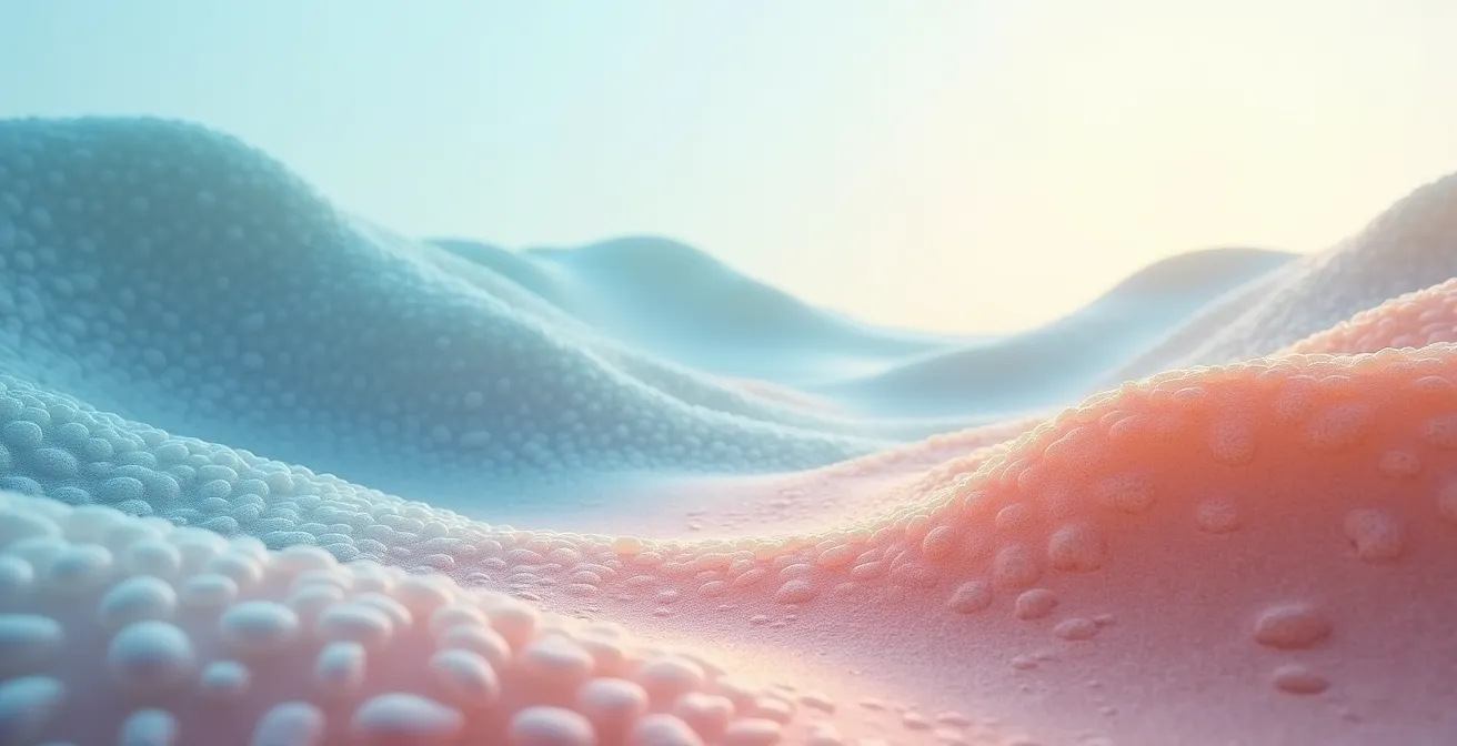 Abstract representation of bacterial ecosystem changes in armpit microbiome